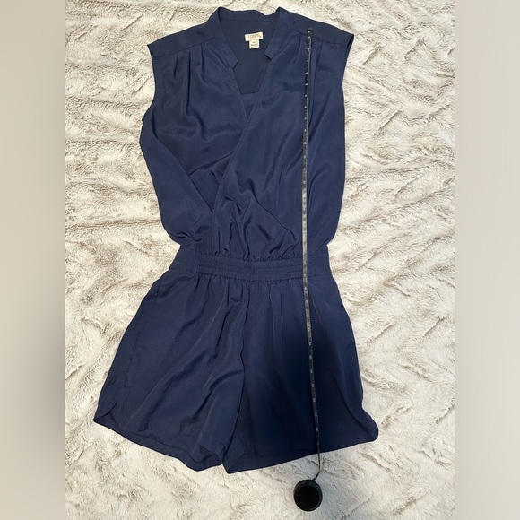 J. Crew Sleeveless Navy Blue V-Neck Romper - Picture 6 of 14